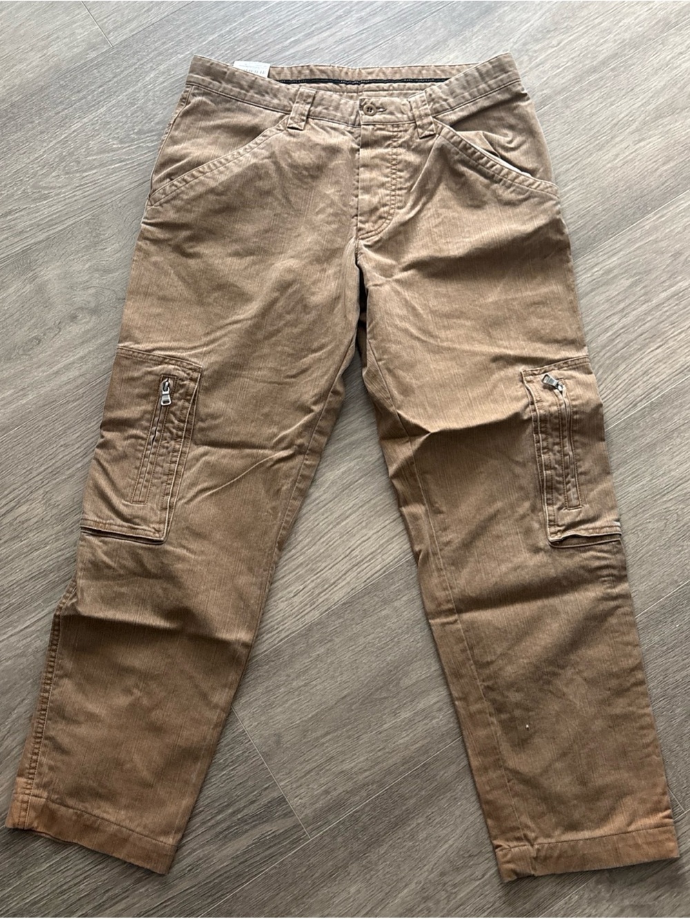 Men's vintage boss Hugo boss zipper cargo utility pants brown straight 48